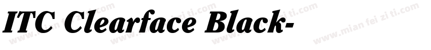ITC Clearface Black字体转换